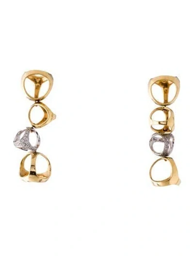 Pre-owned Di Modolo 18k Diamond Triadra Earrings In Multicolor