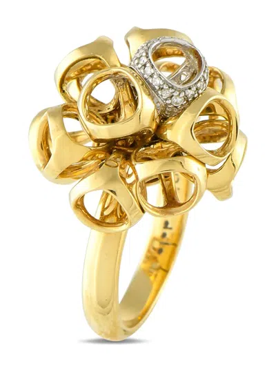 Pre-owned Di Modolo 18k Yellow Gold Icona Diamond Ring