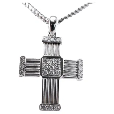 Pre-owned Di Modolo Diamond Cross Necklace Cross Pendant 18k Gold By  In Multi
