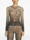 Di Petsa Fig-print Crew-neck T-shirt In Multi