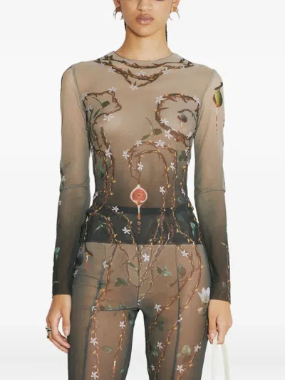 Di Petsa Fig-print Crew-neck T-shirt In Multi