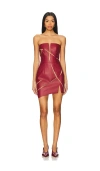 Di Petsa Healing Of A Broken Heart Mini Dress In Burgundy