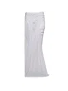 Di Petsa Long Wetlook Gradient Skirt White In White