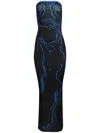 Di Petsa Venus Shell Maxi Dress In Schwarz