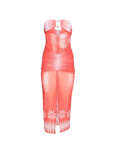 Di Petsa Radiant Siren Mesh Dress In Multi