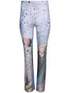 Di Petsa Sea Foam Straight Trousers In White
