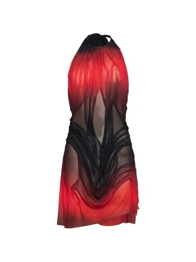 Di Petsa The Wetlook Mini Dress In Multi