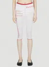 Di Petsa Wet Script Biker Shorts In White