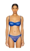 Di Petsa Wet Script Bra In Blue