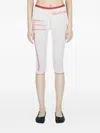 Di Petsa Wet Script Biker Shorts In White