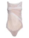 Di Petsa Wetlook Draped Swimsuit In Pink