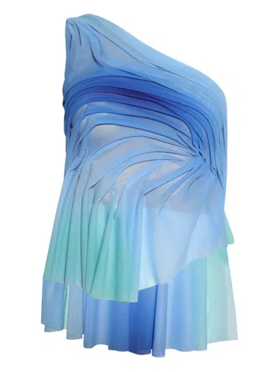 DI PETSA WETLOOK GRADIENT ONE-SHOULDER TOP