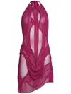 Di Petsa Wetlook Mini Dress In Pink