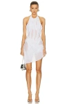 Di Petsa Wetlook Mini Dress In White