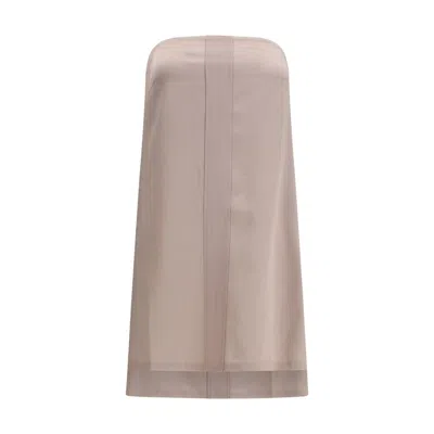 Di Stavnitser Beige Acetate Top In Neutral