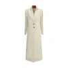 Di Stavnitser Contrast-collar Button Coat In White