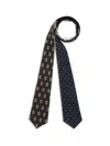 Di Stavnitser Reversible Patterned Belt Tie In Black
