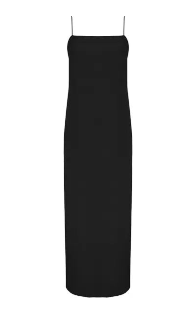 Di Stavnitser Casablanca Sleeveless Silk Gown In Black