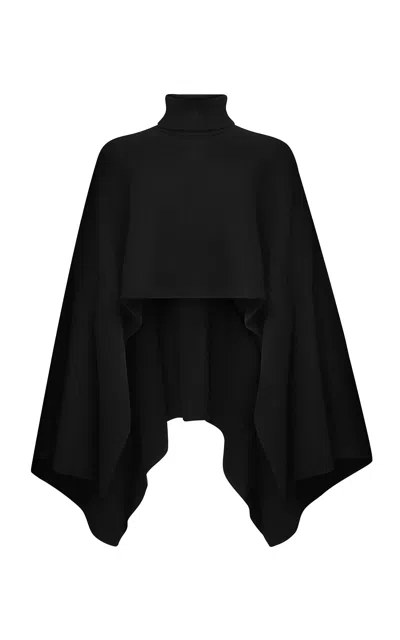 Di Stavnitser Cashmere Blend Poncho In Black