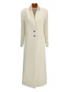 Di Stavnitser Contrast-collar Button Coat In Neutral