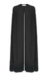 Di Stavnitser Deco Fringed Cape In Black