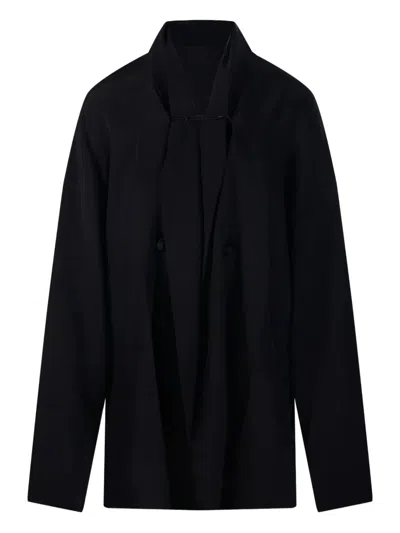 Di Stavnitser Double-breasted Top In Black