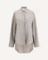 Di Stavnitser Curved-hem Shirt In Gold