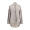 Di Stavnitser Curved-hem Shirt In Gray