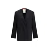 Di Stavnitser Lapel-detail Jacket In Black