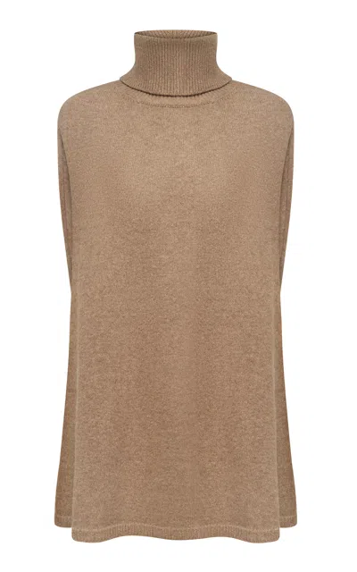 Di Stavnitser Lora Cashmere-wool Cape In Brown