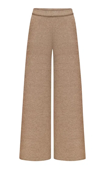 Di Stavnitser Lora Cashmere-wool Pants In Neutral