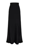Di Stavnitser Mj Mid-rise Satin Maxi Skirt In Black