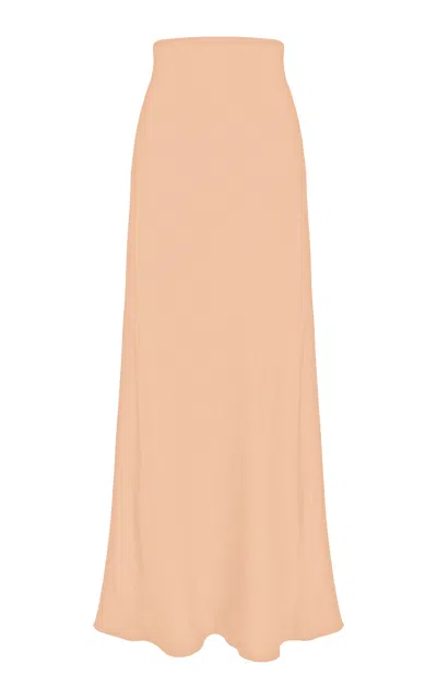 Di Stavnitser Mj Mid-rise Satin Maxi Skirt In Pink