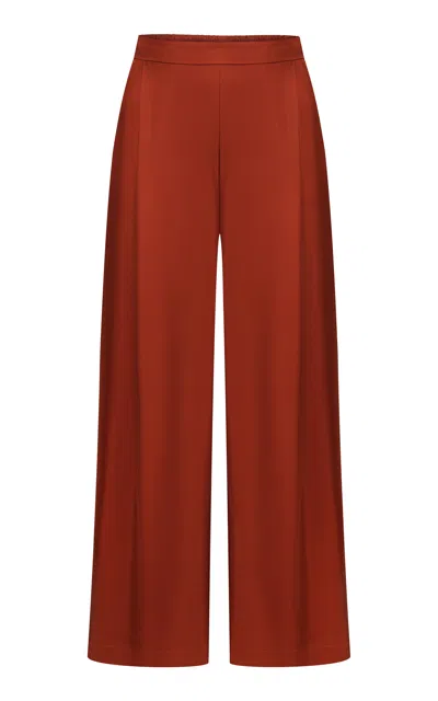 Di Stavnitser New Relax Silk Pants In Red