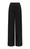 Di Stavnitser New Relax Silk Wide-leg Pants In Black