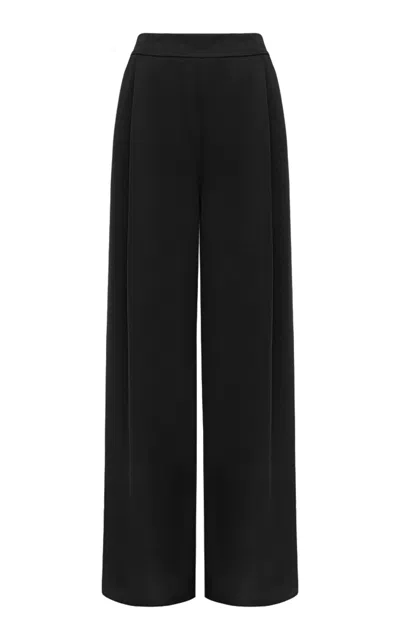 Di Stavnitser New Relax Silk Wide-leg Pants In Black