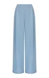 Di Stavnitser New Relax Silk Wide-leg Pants In Blue