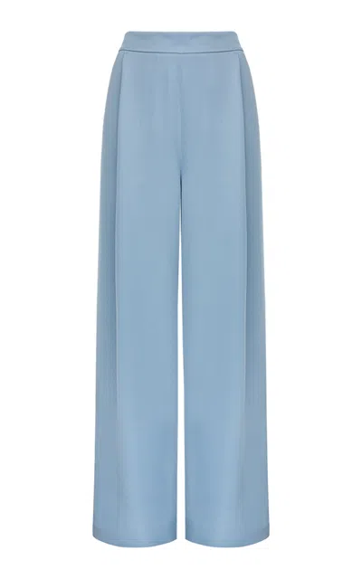 Di Stavnitser New Relax Silk Wide-leg Pants In Blue