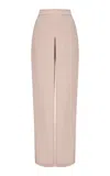 Di Stavnitser Origami Pleated Crepe Wide-leg Pants In Neutral