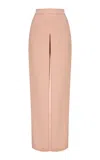 Di Stavnitser Origami Pleated Crepe Wide-leg Pants In Pink