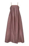 Di Stavnitser Pleated Silk-taffeta Gown In Pink