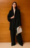 Di Stavnitser Relax Kimono Silk Jacket In Black