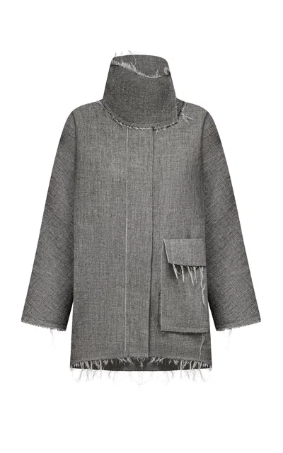 Di Stavnitser Seul Wool-blend Bomber In Gray
