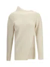 Di Stavnitser Asymmetric High-neck Sweater In White