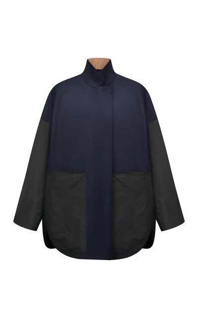 Di Stavnitser T Shirt Wool-blend Coat In Blue