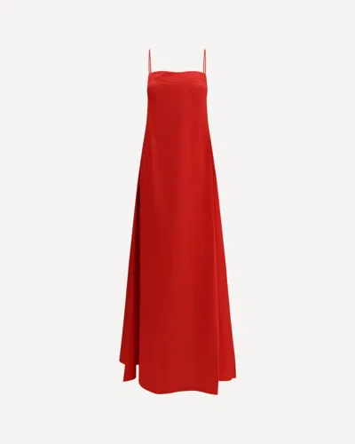 Di Stavnitser Taffeta Dress In Red
