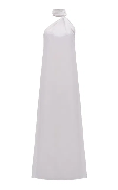 Di Stavnitser Transformer Plunging Cotton Gown In White