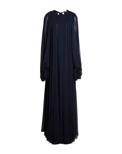 Di Stavnitser Woman Maxi Dress Midnight Blue Size 8 Polyester, Polyamide In Black