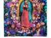 Diacly Our Lady Of Guadalupe Floral Blanket 59" X 51" In Multicolor