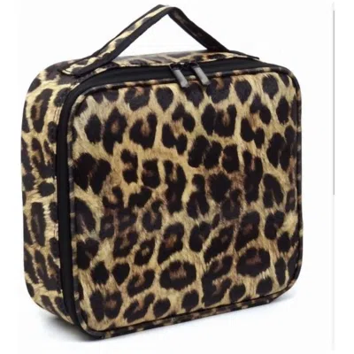 Diacly Women's Cosmetic Makeup Travel Case In Leopard In Multi